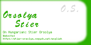 orsolya stier business card